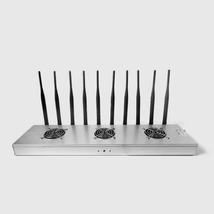 100W 10 Antenna GPS ကြိမ်နှုန်း Desktop ဖုန်း Signal Jammer